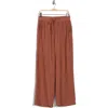 Sanctuary Twill Wide Leg Pants In Brown