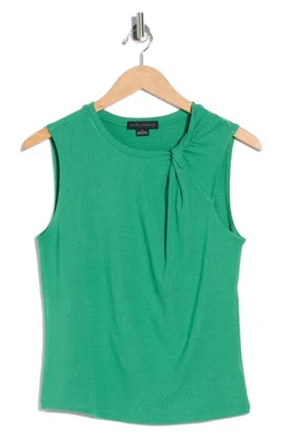 Sanctuary Twist Crewneck Tank In Green