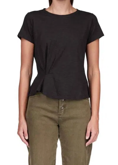 Sanctuary Twist Front Crew Neck Tee In Black