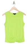 Sanctuary Twisted Cotton Blend Slub Jersey Tank In Green Energy