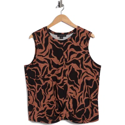 Sanctuary Twisted Front Tank In Brown