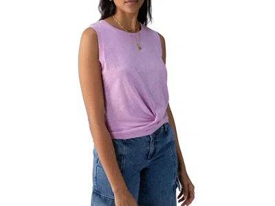 Sanctuary Twisted Cotton Blend Slub Jersey Tank In Pink