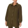 Sanctuary Utility Shacket Women'solive Button Front Long Sleeve Jdm1197 In Green