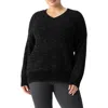 Sanctuary V-neck Chenille Sweater In Black