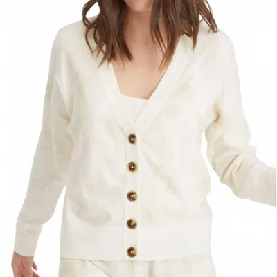 Sanctuary V-neck Cotton Blend Cardigan In Ivory In Multi