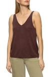 Sanctuary V-neck Knit Tank In Brown