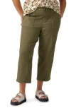 Sanctuary Women's The Marine Mid Rise Cropped Wide-leg Jeans In Burnt Olive