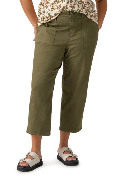 Sanctuary Vacation Crop Trousers In Burnt Olive