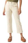 SANCTUARY SANCTUARY VACATION CROP STRAIGHT LEG COTTON BLEND PANTS