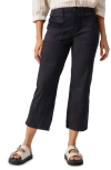 SANCTUARY VACATION CROP STRAIGHT LEG COTTON BLEND PANTS