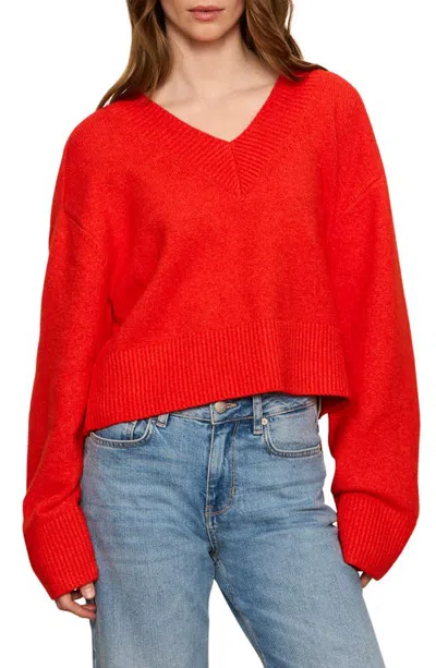 Sanctuary Vanna V-neck Sweater In Red