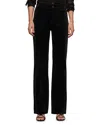 Sanctuary Supernova Velvet Wide Leg Pants In Black