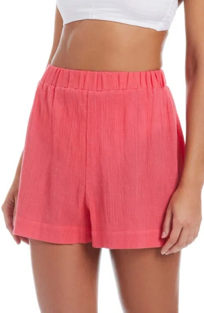 Sanctuary Venice Beach Cotton Cover-up Shorts In Pink