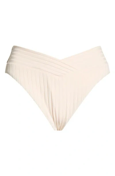 Sanctuary V-front High Cut Bikini Bottoms In Neutral