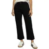 Sanctuary Voyage High Waist Crop Straight Leg Jeans In Black