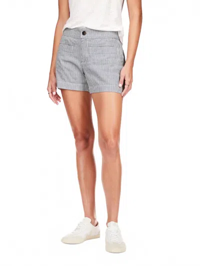 Sanctuary Voyage High Waist Short In Yacht Stripe In Blue