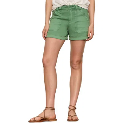 Sanctuary Wander On Denim Shorts In Green