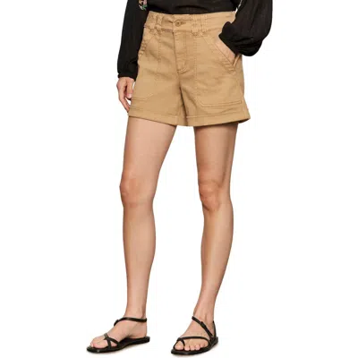 Sanctuary Wander On Twill Utility Shorts In Brown