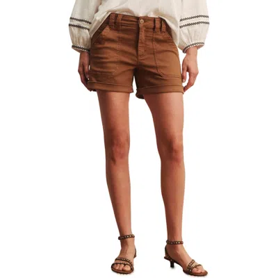 Sanctuary Wander On High Rise Jean Shorts In Buro In Brown