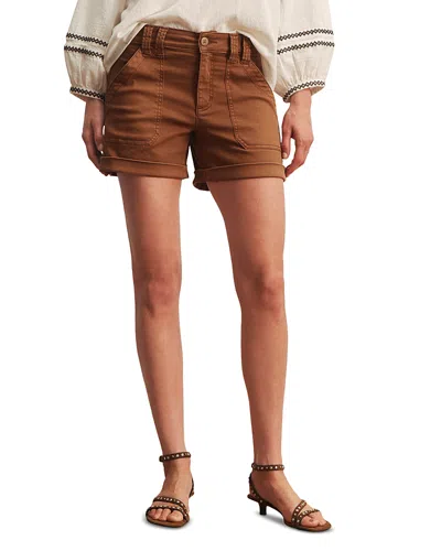 Sanctuary Wander On High Rise Jean Shorts In Buro In Brown