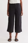 Sanctuary Wanderer Crop Wide Leg Pants In Washed Black