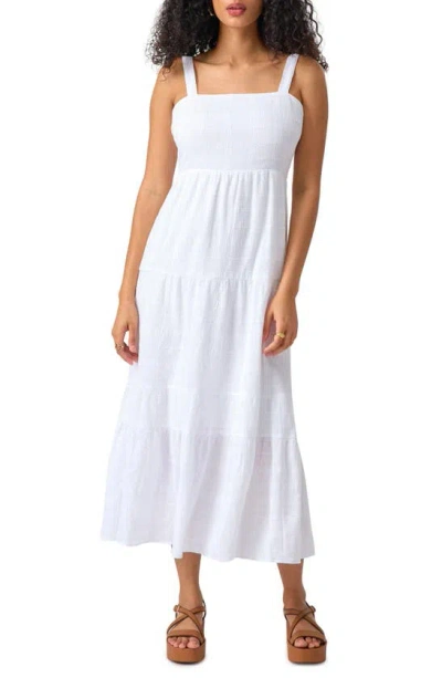 Sanctuary Watching Sunset Tiered Cotton Maxi Dress In White