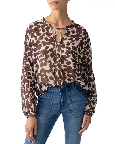 Sanctuary Watermark Blouse In Chocolate