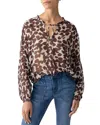 Sanctuary Watermark Blouse In Chocolate In Multi