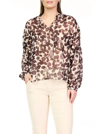 Sanctuary Watermark Spot Blouse In Chocolate Spots In Multi