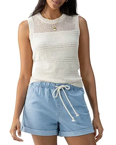 Sanctuary Waves Of Summer Knit Top In White