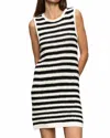 Sanctuary Waves Of Summer Shell Dress In Chalk Black Stripe In Black