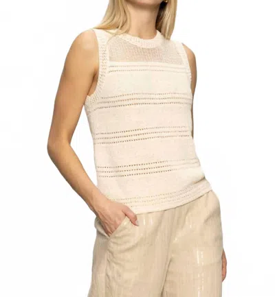 Sanctuary Waves Of Summer Shell Sweater In Macrame In Animal Print