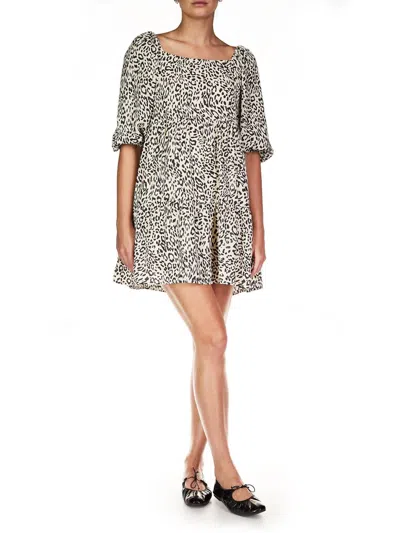 Sanctuary Weekender Babydoll Mini Dress In Gentle Spots In Multi
