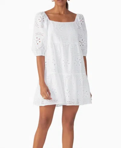 Sanctuary Weekender Eyelet Babydoll Dress In White