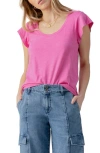 Sanctuary West Side Scoop Neck T-shirt In Wild Pink