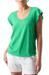Sanctuary West Side Scoop Neck T-shirt In Green Goddess
