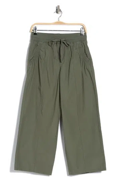 Sanctuary Wide Leg Crop Pants In Green
