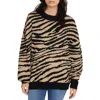 Sanctuary Wild Kingdom Womens Pullover Long Sweater In Animal Print