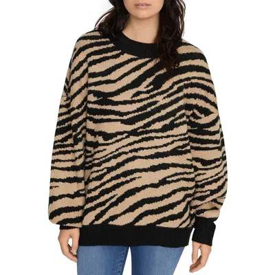 Sanctuary Wild Kingdom Womens Pullover Long Sweater In Animal Print