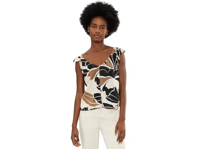 Sanctuary Within Time Button Up Top In Beige In Blue