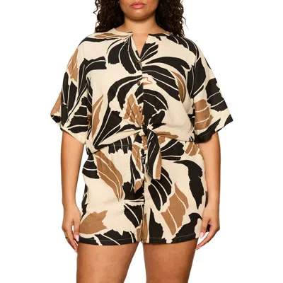 Sanctuary Within Time Floral Button-up Shirt In Multi