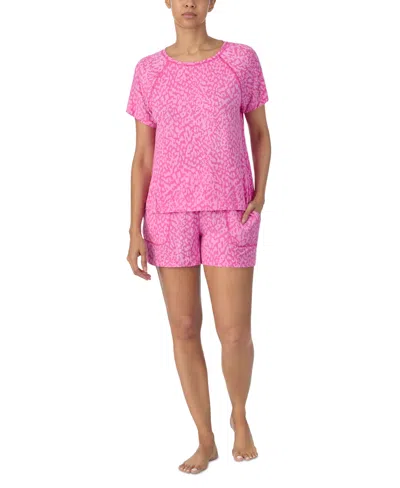 Sanctuary Women's 2-pc. Printed Boxer Pajamas Set In Pink Print