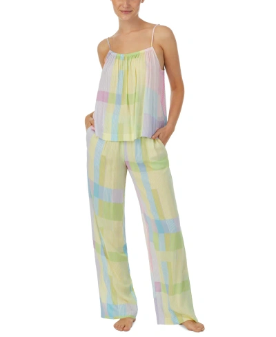Sanctuary Women's 2-pc. Plaid Long Tank Pajamas Set In Multi Stripe