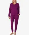 Sanctuary Women's 2-piece Long Sleeves Top And Joggers Pajama Set In Purple