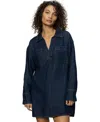 Sanctuary Women's All-day Long-sleeve Denim Tunic Dress In Surprise
