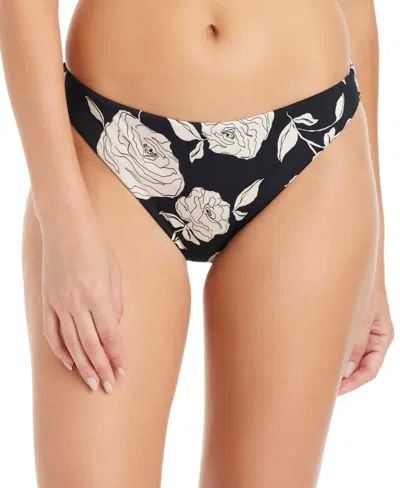 Sanctuary Floral Hipster Bikini Bottoms In Black