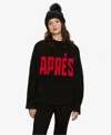 Sanctuary Women's Apres Intarsia High Mock F. Logo Sweater In Black