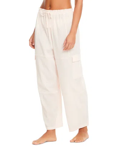 Sanctuary Baggy Barrel Cargo Pants In White Sand