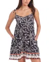 Sanctuary Women's Beach Conversations Crinkle Cotton Boxy Beach Dress With Pockets In Black