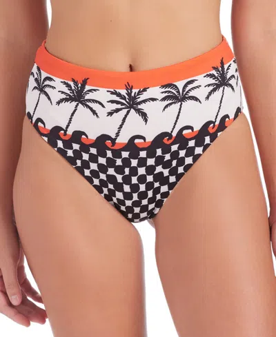 Sanctuary Women's Beach Conversations Reversible High-rise Bikini Bottoms In Black
